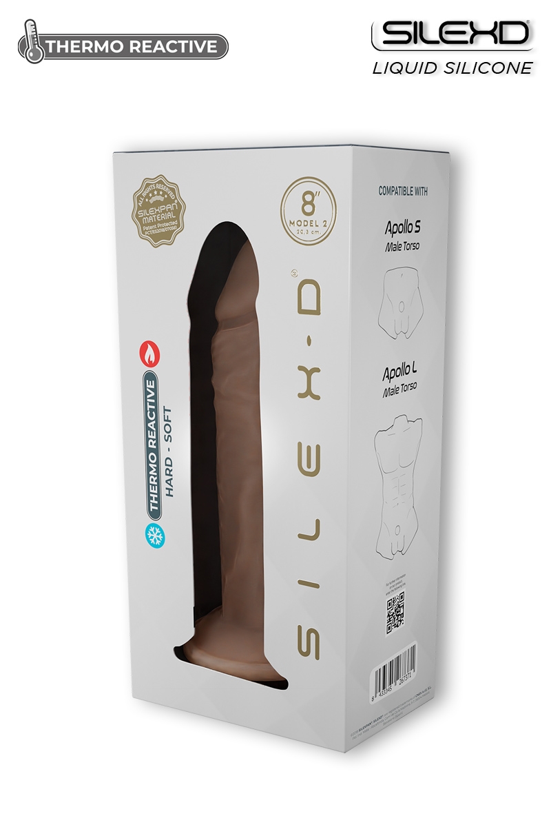 Gode Ventouse Real Skin Silicone Liquide CHAIR Modèl 2 (8")