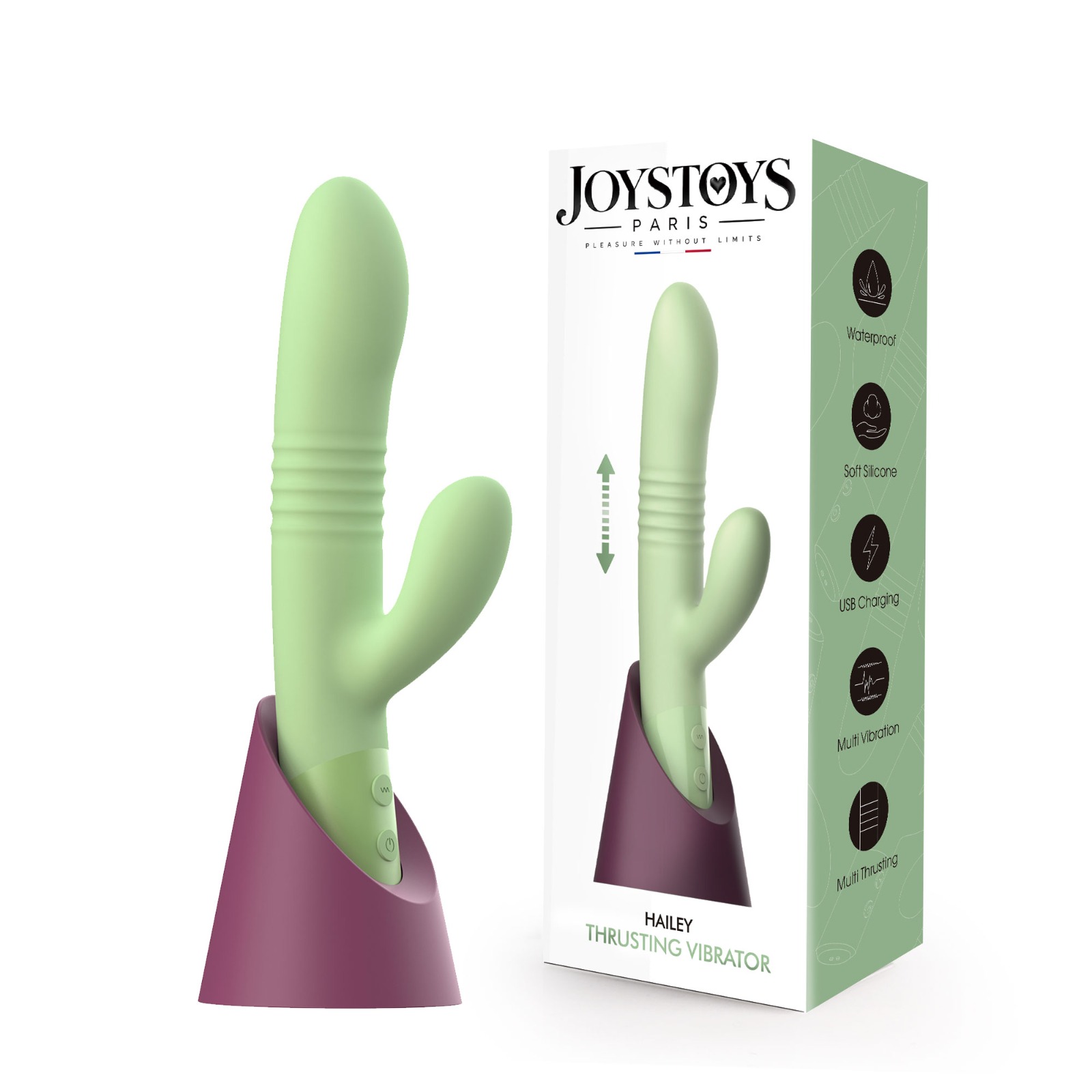 Hailey Thrusting Vibrator CHILIPINK - Vibrador Rabbit com Vai-e-Vem